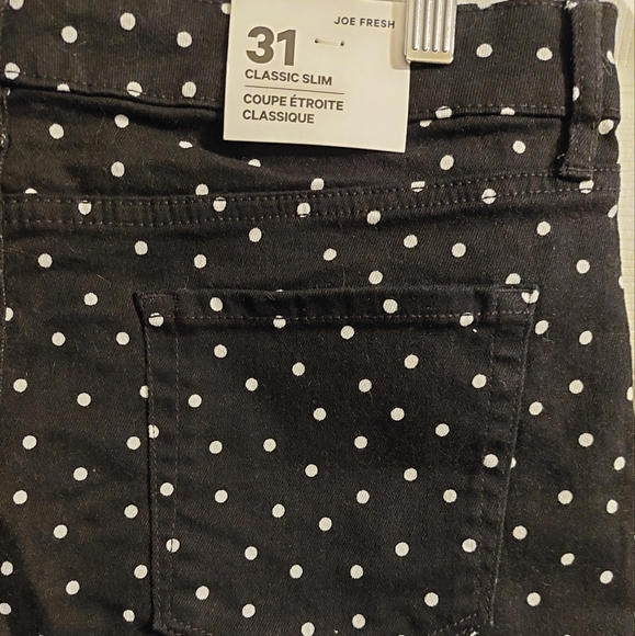 Black with White PolkaDot Ankle Pants - Picture 3 of 7